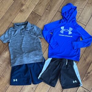 Under Armour Boys' Activewear Set - Blue and Gray size Small